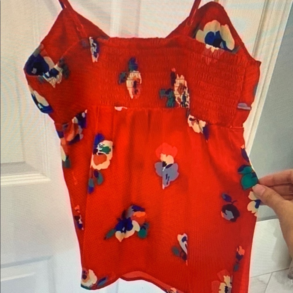 Floral Red Women's Top